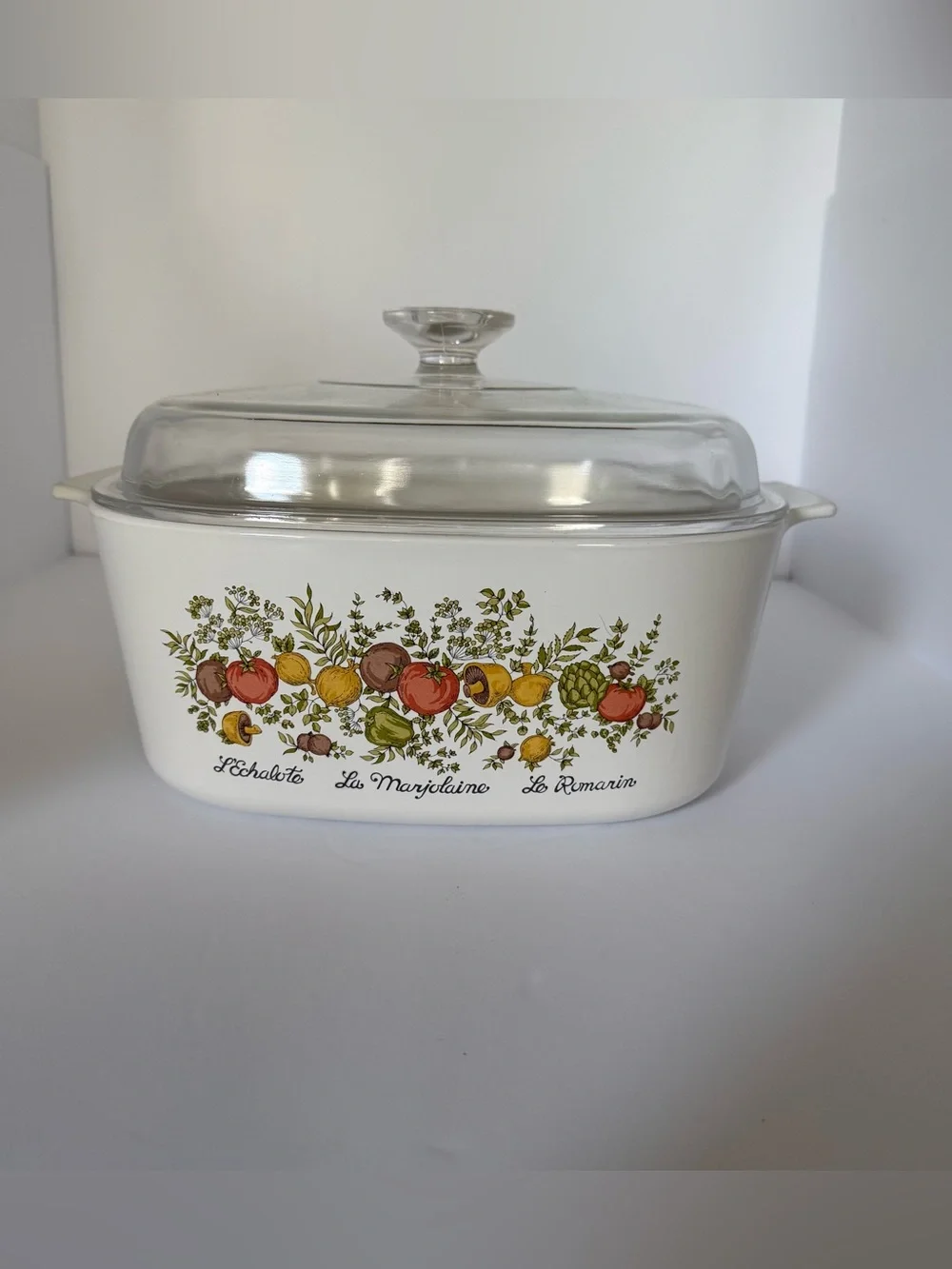 Corning Ware Spice of Life 5-Quart Casserole A-5-B with Pyrex Lid A-12-C 1980s
